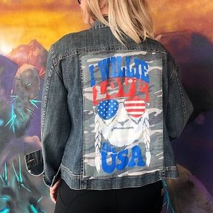 Costume Handmade Jean Jacket - “Love Willie”
